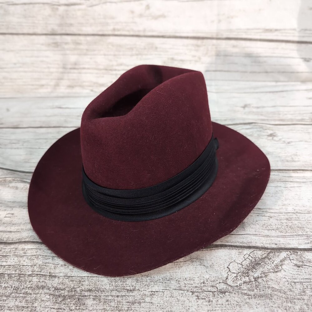 Smithbilt 3X Quality Burgundy Wool Felt Western Hat – Men’s 6 3/4